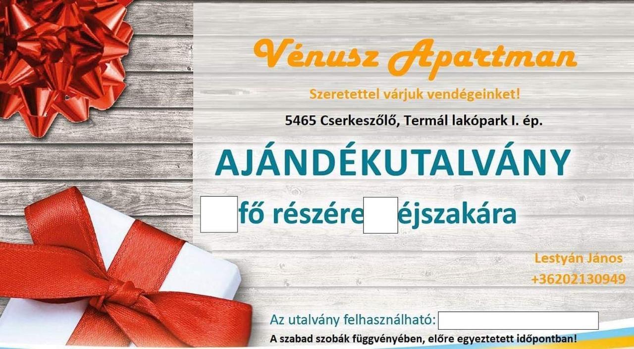 Venusz Apartman Cserkeszőlő Eksteriør bilde